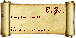 Bergler Zsolt névjegykártya